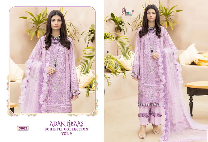 Adan Libaas Schiffli Collection Vol 9 By Shree Pakistani Suits
